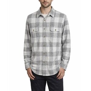 Faherty Legend Sweater Shirt Button Up Flannel Grey Buffalo Check Plaid Mens XL